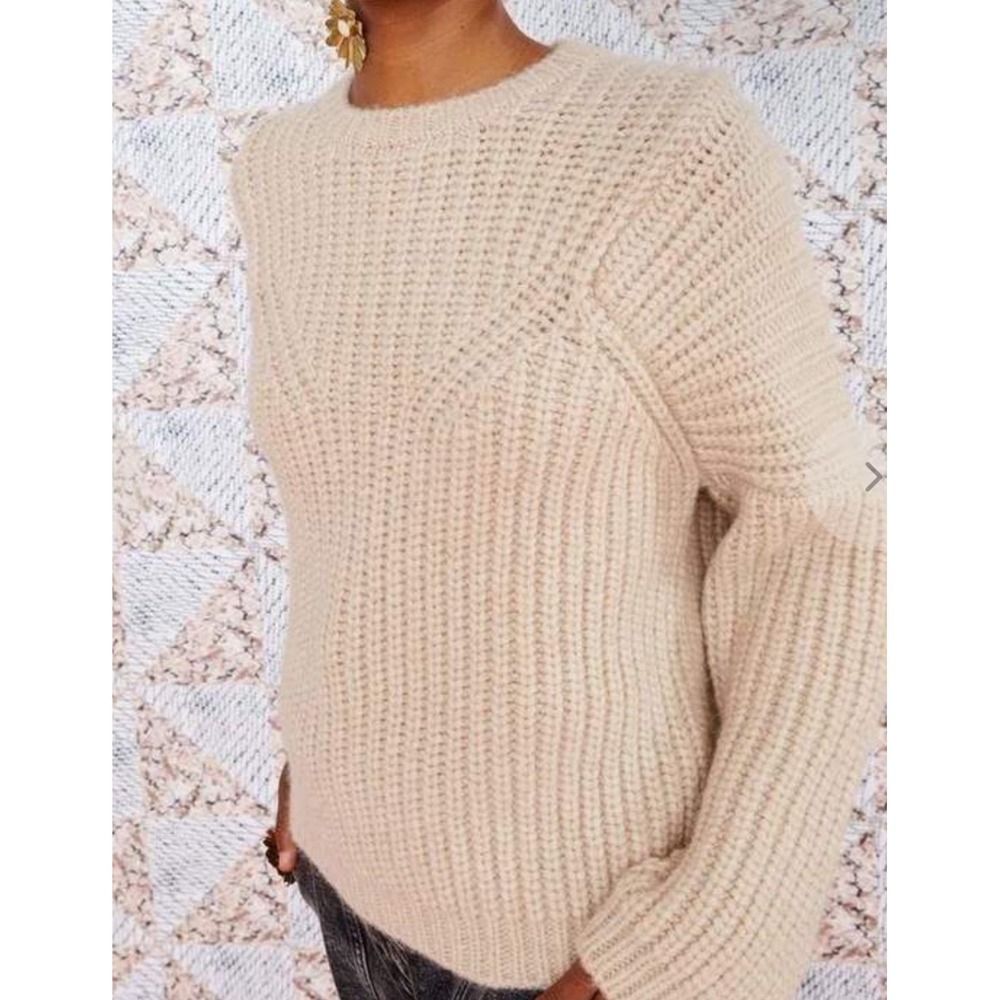 Ulla Johnson Kitty NWT Chunky Baby Alpaca Knit Pullover Sweater Creme Medium